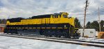 Broad side view of freshly painted SD70M-2 4064